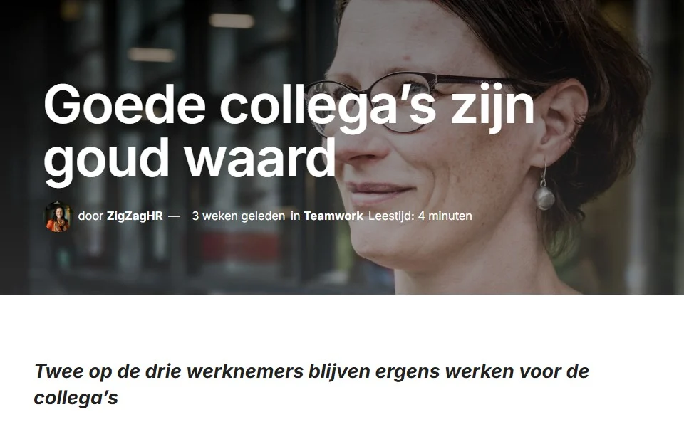 Goede collega's zijn goud waard