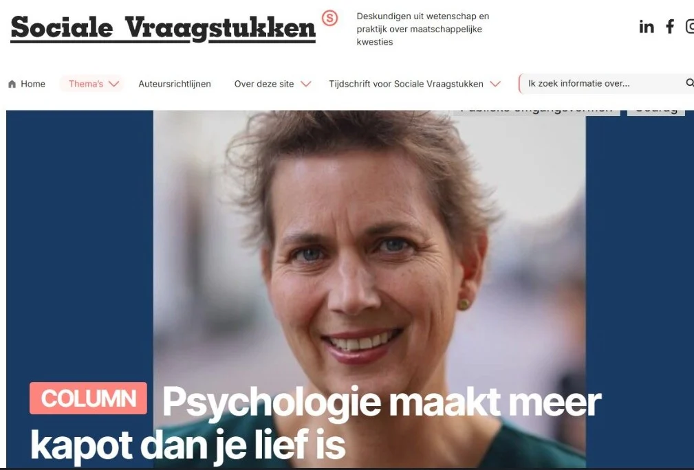 Niet minder, maar meer psychologie graag