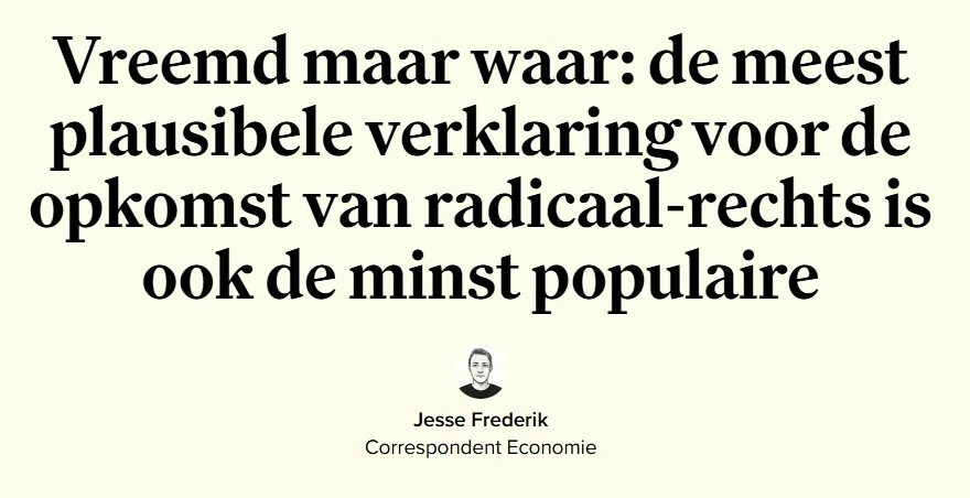 Waarom stemmen mensen radicaal rechts?